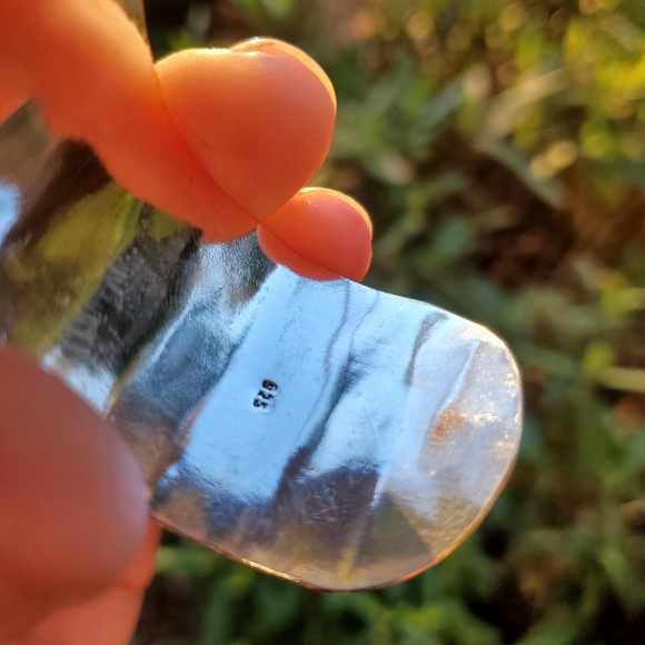New Banded Agate 925 Silver Cuff Bracelet. - Picture 15 of 15